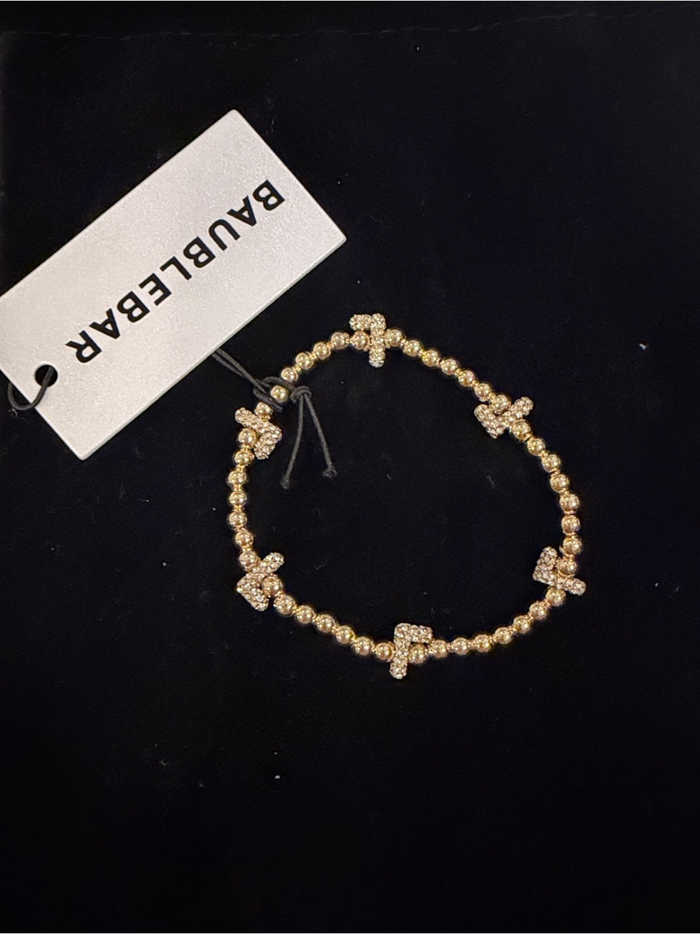 BaubleBar L Crystal Bead Bracelet